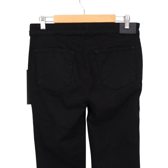 NWT Edwin Lark Pull-On Mid-Rise Flare Jean Stretch Side-Zip Black Size 32 - Picture 4 of 7